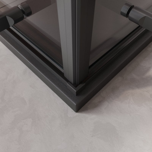 Душевой уголок Cezares Liner 90x90 стекло прозрачное, профиль черный (LINER-A-2-90-C-NERO) Душевой уголок Cezares Liner 90x90 стекло прозрачное, профиль черный (LINER-A-2-90-C-NERO)