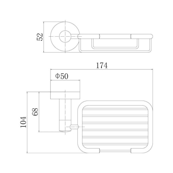 Мыльница Fashun решётчатая SUS304 сатин (A51502-1)
