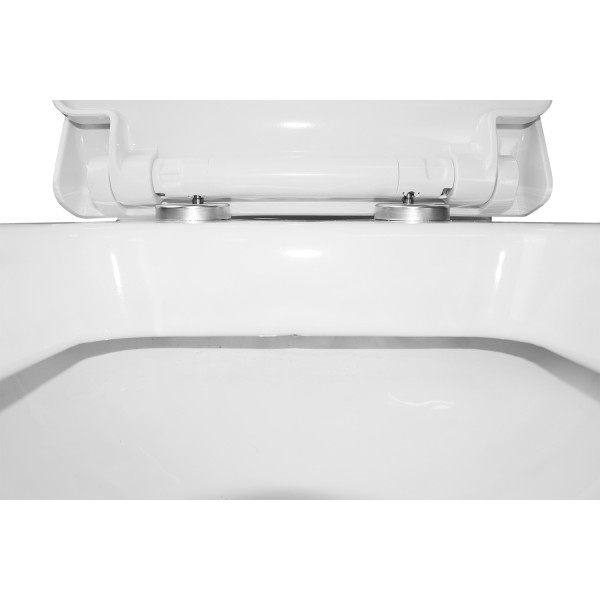 Инсталляция для подвесного унитаза Oli 80 ECO с сиденьем микролифт, с клавишей River Della хром глянцевый (310200100024+310200700005(310200700038))