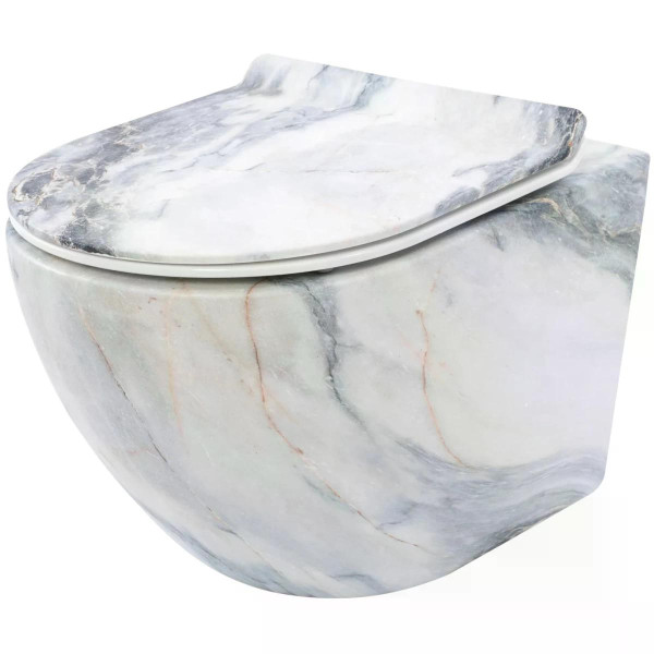 Унитаз подвесной безободковый Rea Carlos Granit Mat белый (REA-C8003) Унитаз подвесной безободковый Rea Carlos Granit Mat белый (REA-C8003)