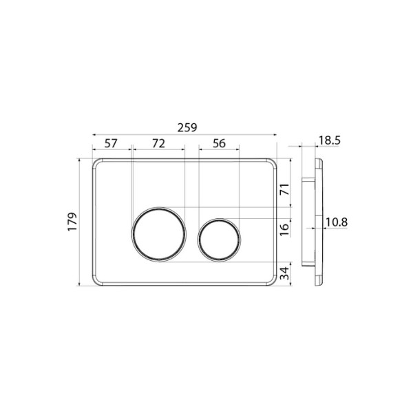 Клавиша смывная Iddis Unisteel нержавеющая сталь (UNS10S0i77)