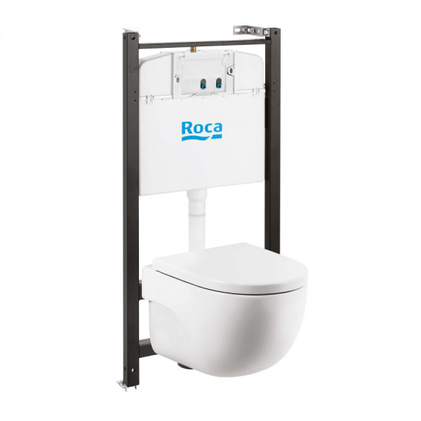 Инсталляция с унитазом Roca Meridian с сиденьем микролифт хром глянцевый (7.8931.0.499.0)