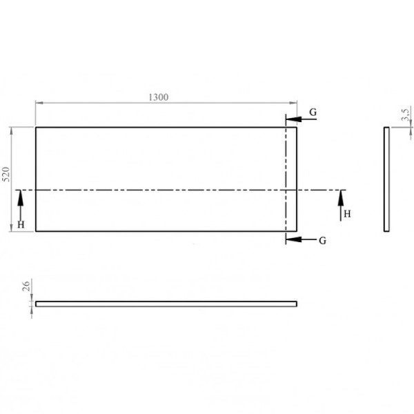 Экран фронтальный для ванны C-Bath 130x52 (CBQPF0102)