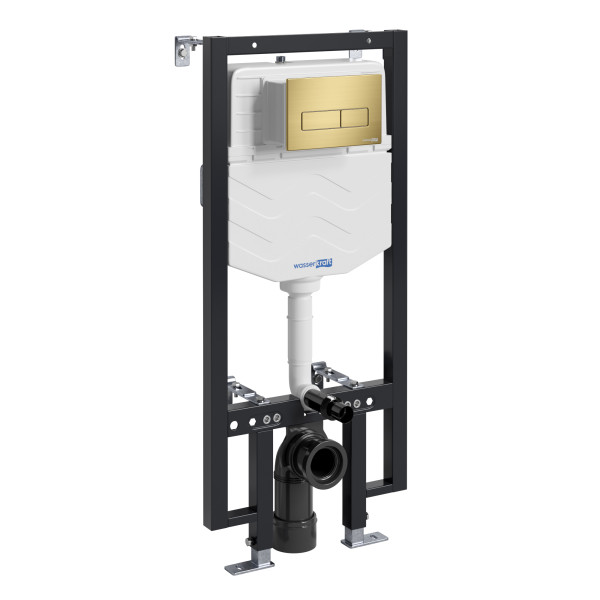 Инсталляция для унитаза WasserKRAFT Vils с клавишей смыва золото матовое (56TLT.010.ME.MG03)