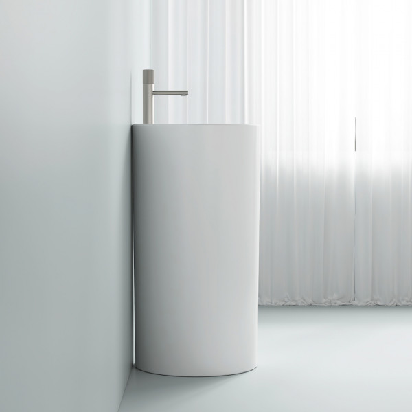 Раковина напольная Abber Bequem 46x46x87 белая (AC2132)