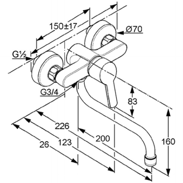 Смеситель для кухни Kludi Logo Neo (379240575) Смеситель для кухни Kludi Logo Neo (379240575)