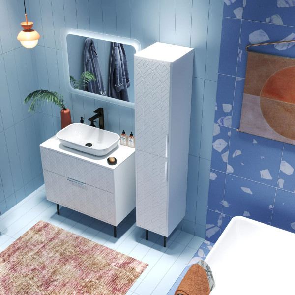 Пенал подвесной 1Marka Forest 314x371x1767 белый (Ц0000027255)