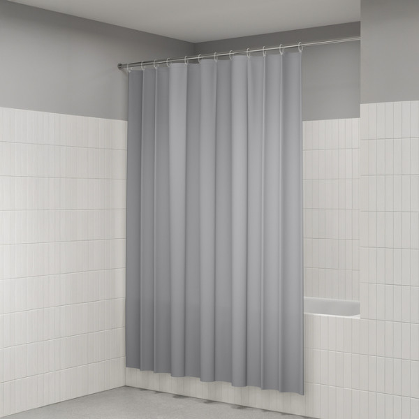 Шторка для ванны текстиль Iddis 200x180 полиэстер светло-серый (BS07P18i11)
