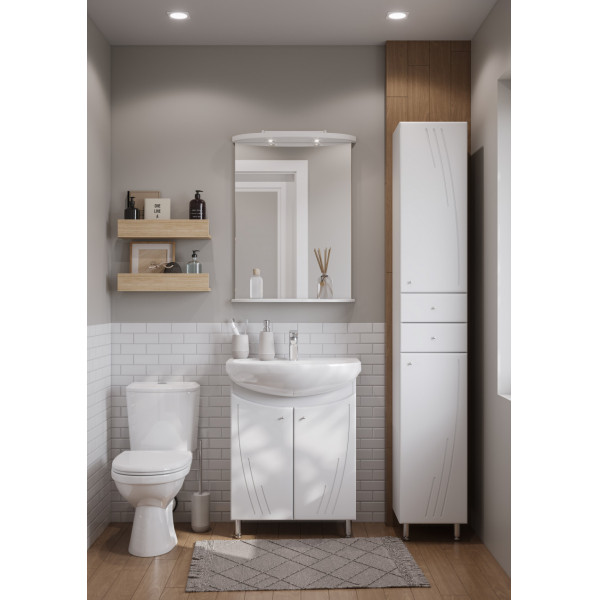 Зеркало Aquaton Минима 650x143x860 белый (1.A000.5.02M.N01.0)