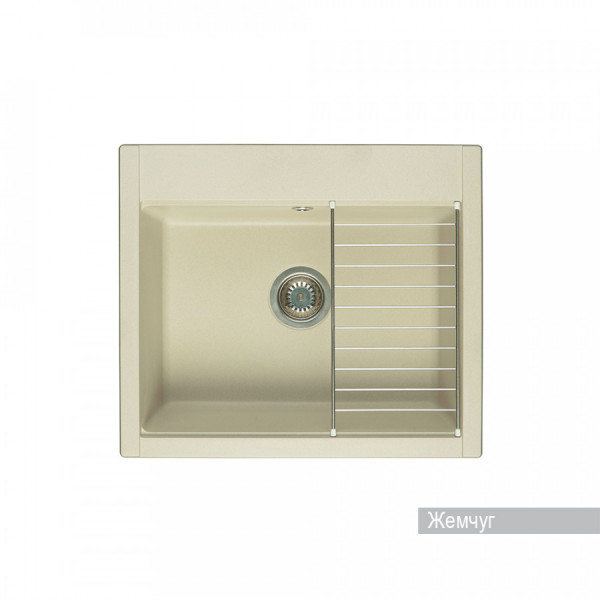 Мойка для кухни врезная Aquaton Делия 60 517x602x218 жемчуг (1.A715.2.32L.D24.0)