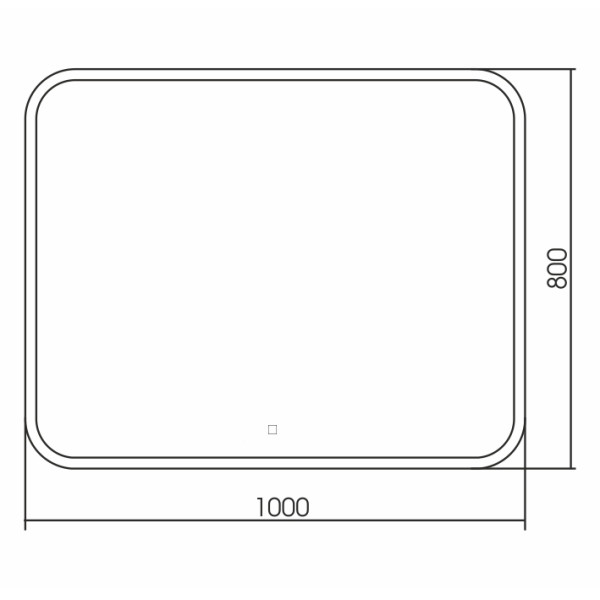 Зеркало Azario Стив-2 1000х800 c подсветкой и диммером, сенсорный выключатель, подогрев (ФР-00001937)