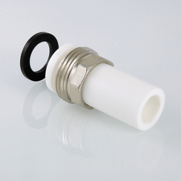 Патрубок PP-R под накидную гайку 20*3/4" VALTEC (белый) VTp.721.0.02005 Патрубок PP-R под накидную гайку 20*3/4" VALTEC (белый) VTp.721.0.02005