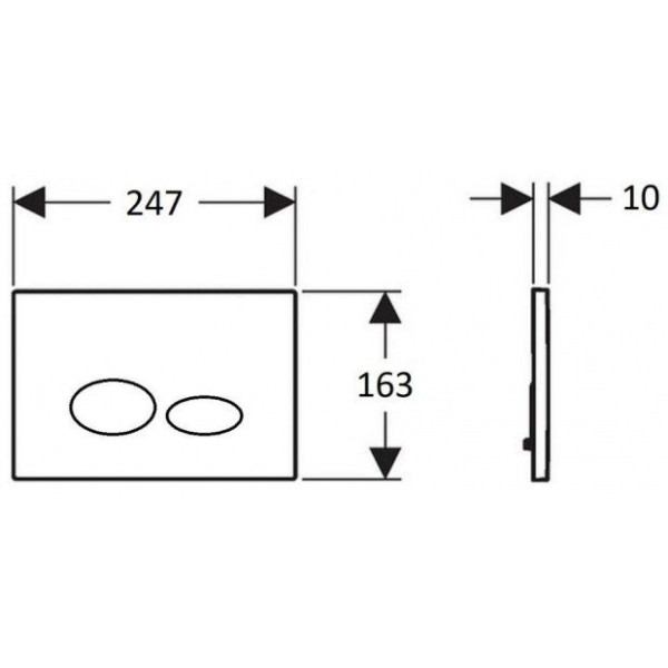 Клавиша смывная Creavit Drop черный матовый (GP2002.01)