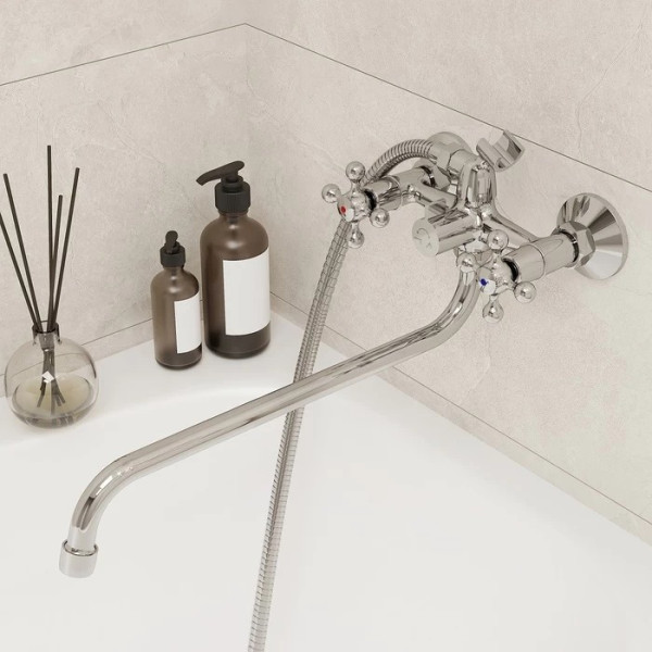 Смеситель для ванны и душа Milardo Duplex с душевым комплектом, хром (DUPSB02M10)