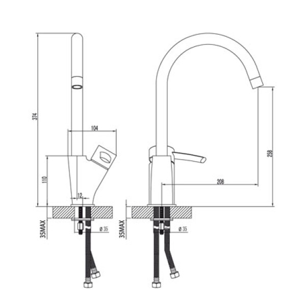 Смеситель для кухни Lemark Atlantiss (LM3205C)