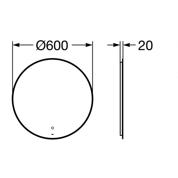 Зеркало Roca Luna 600x20x600 серебристый (Z.RU93.0.755.7)