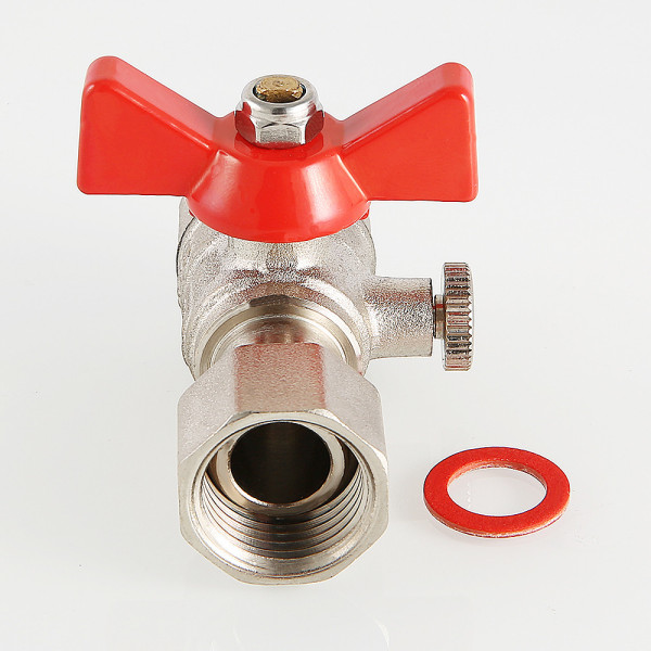 Кран 1/2"х1/2" ВВ шаровый для подключения манометра Valtec (красная бабочка) VT.807.N.0404 Кран 1/2"х1/2" ВВ шаровый для подключения манометра Valtec (красная бабочка) VT.807.N.0404