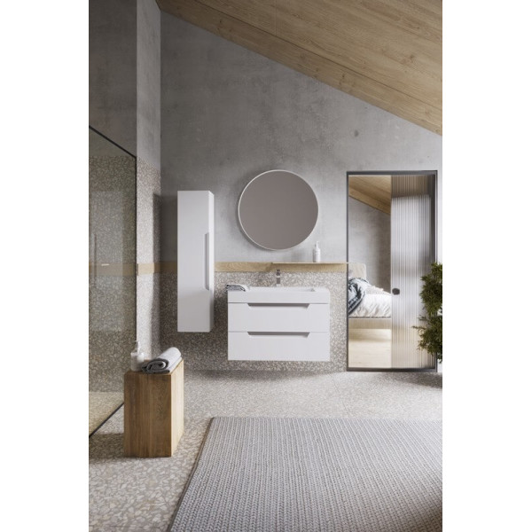 Пенал подвесной Aqwella Cube 300x250x1330 белый глянец (CUB0503W)