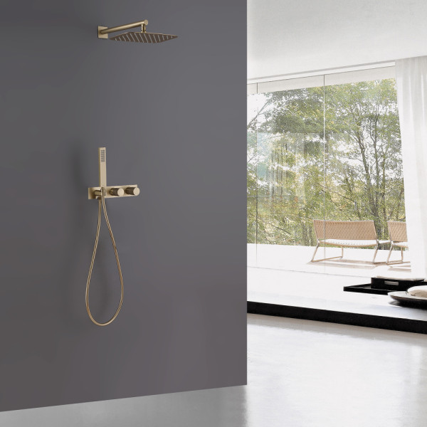 Душевая система Abber Rund  золото матовое (AF8718G)