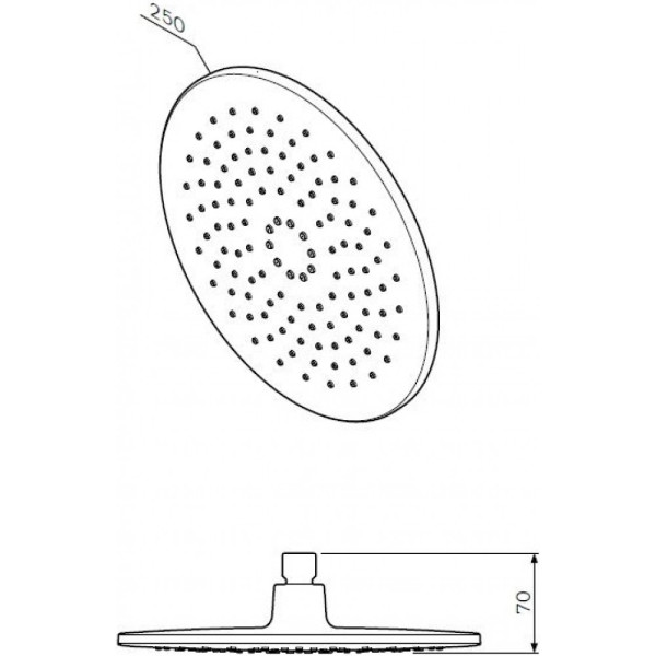 Душ верхний AM.PM Like 250 мм (F0580000)