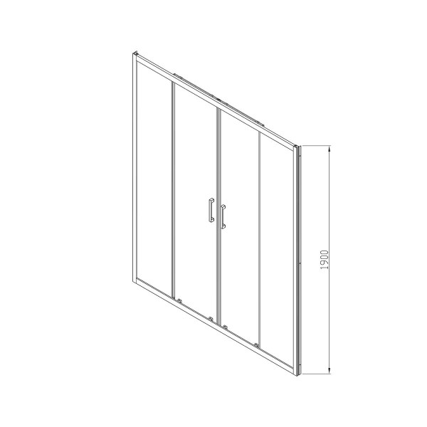 Душевая дверь Vincea Alpha VDS-3AL2 1700х1900 стекло прозрачное, профиль хром (VDS-3AL2170CL)