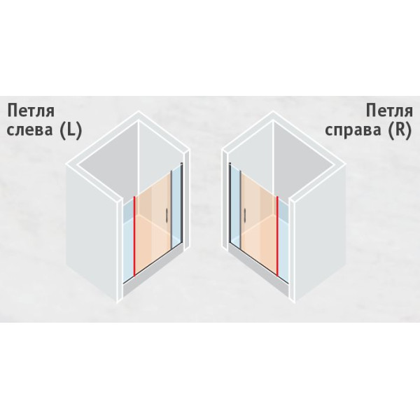 Душевая дверь Vegas Glass 190х190 EP-2F 190 01 01 R стекло прозрачное Душевая дверь Vegas Glass 190х190 EP-2F 190 01 01 R стекло прозрачное