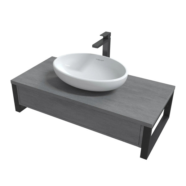 Тумба подвесная 1Marka Grundge Loft 1000x480x255 бетон лофт (Ц0000031982)