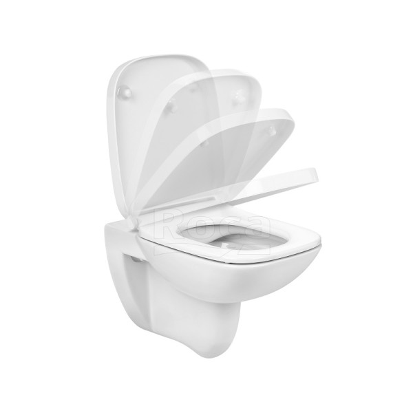 Инсталляция для подвесного Roca Debba Rimless с унитазом, с сиденьем микролифт+кнопка смыва Roca ACTIVE PL 52B, хром глянец (Z.RU93.1.044.1)