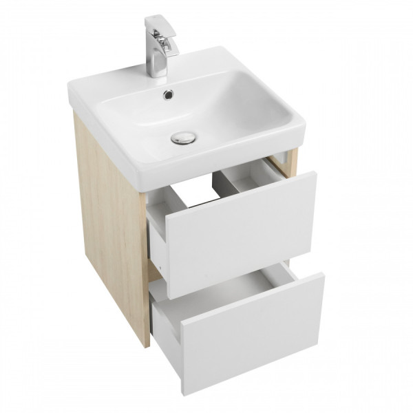 Тумба подвесная Aquaton Сканди 432x427x522 белый, дуб верона (1.A251.6.01S.DB2.0)