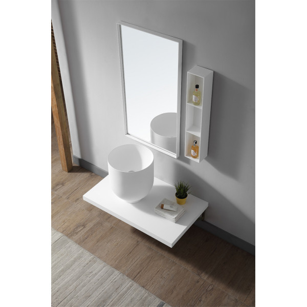 Раковина накладная Abber Stein 400x400 белый матовый (AS2618) Раковина накладная Abber Stein 400x400 белый матовый (AS2618)