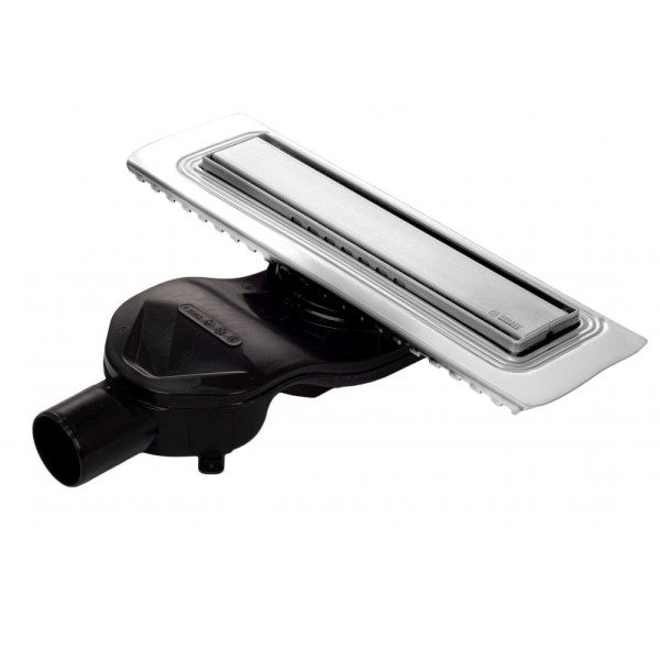 Желоб Berges водосток В1 Keramik 500, хром глянец, S-сифон D50 H60 боковой (091116)