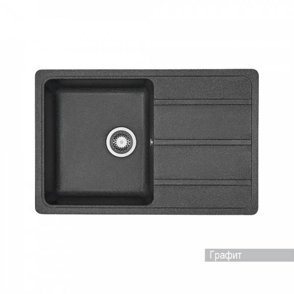 Мойка для кухни врезная Aquaton Аманда 510x780x211 графит (1.A712.8.32A.D21.0)
