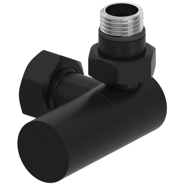 Вентиль Сунержа 1/2"х3/4" НР/НГ 3D правый цилиндр матовый черный (31-1403-1234)