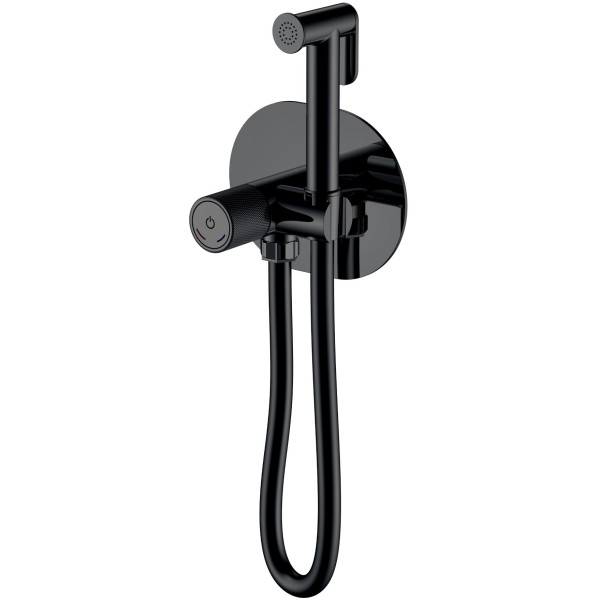 Смеситель с гигиеническим душем Boheme TECH B (черный) (157-B)