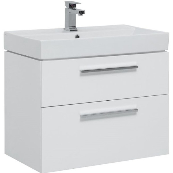 Тумба подвесная Aquanet Nova 75 белый (2 ящика) (00242262)