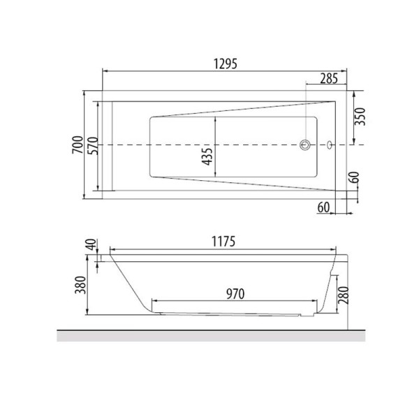 Ванна акриловая Excellent Wave 130x70 (WAEX.WAV13WH)