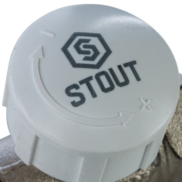 Клапан термостатический осевой 1/2"х3/4"(18) евроконус Stout SVT-0005-100015