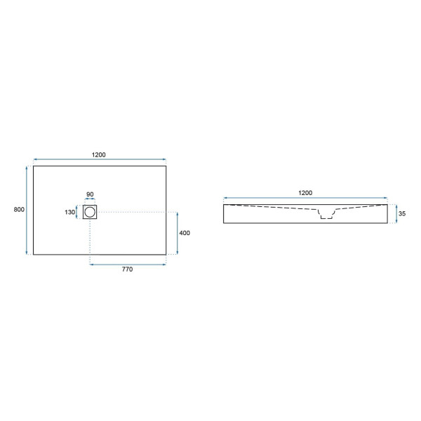 Душевой поддон REA Stone black 120x80 (REA-K9602) Душевой поддон REA Stone black 120x80 (REA-K9602)