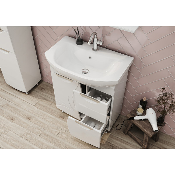 Тумба напольная Volna Adel 660x800 белая (tnADEL70.1D.2Y-01) Тумба напольная Volna Adel 660x800 белая (tnADEL70.1D.2Y-01)