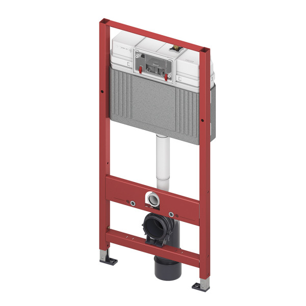 Инсталляция для подвесного унитаза TECEbase 2.0 с клавишей (9400414 / K440407) черная матовая