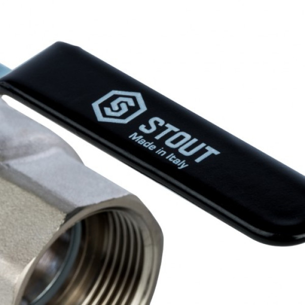Кран 1 1/4" ВВ шаровый Stout (черная ручка, полнопроходной) SVB-0001-000032 Кран 1 1/4" ВВ шаровый Stout (черная ручка, полнопроходной) SVB-0001-000032