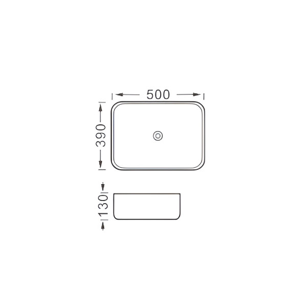 Раковина накладная Aquatek Вега 50x39x13 матовый черный (AQ5515-MB)