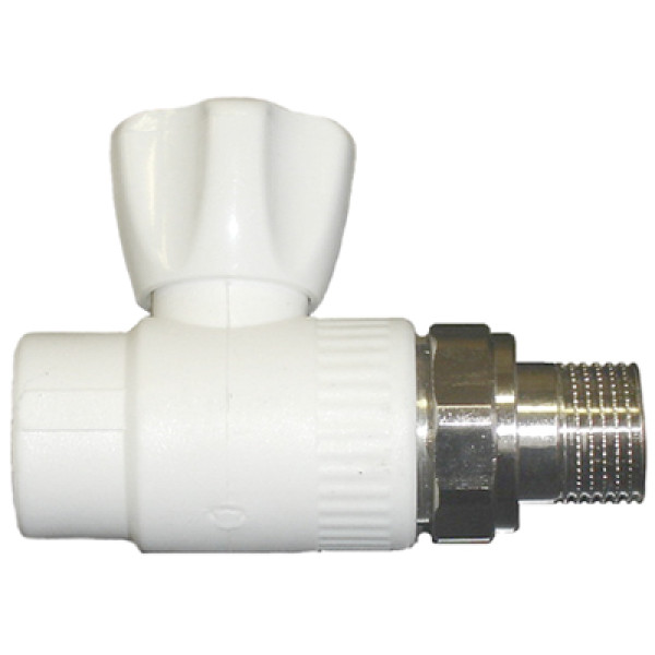 Вентиль радиаторный прямой PP-R 20*1/2"Н "Pilsa" (белый) (81996) Вентиль радиаторный прямой PP-R 20*1/2"Н "Pilsa" (белый) (81996)