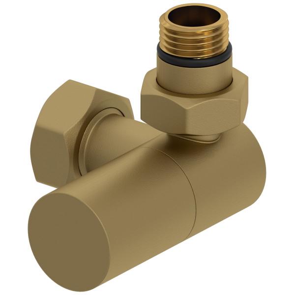 Вентиль Сунержа 3D (цилиндр) 1/2"Нx3/4"НГ матовое золото (032-1403-1234)