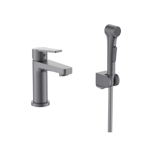 Смеситель для раковины Aquatek Лугано оружейная сталь (AQ1712BGM) Смеситель для раковины Aquatek Лугано оружейная сталь (AQ1712BGM)