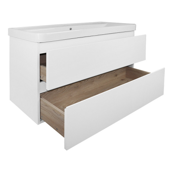 Тумба подвесная Azario с раковиной Мила 100 с раковиной Monte 100 (CS00089921)