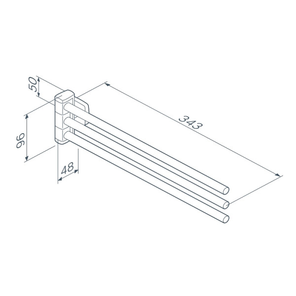 Тройная вешалка-вертушка для полотенец AM.PM Gem (A9032722)