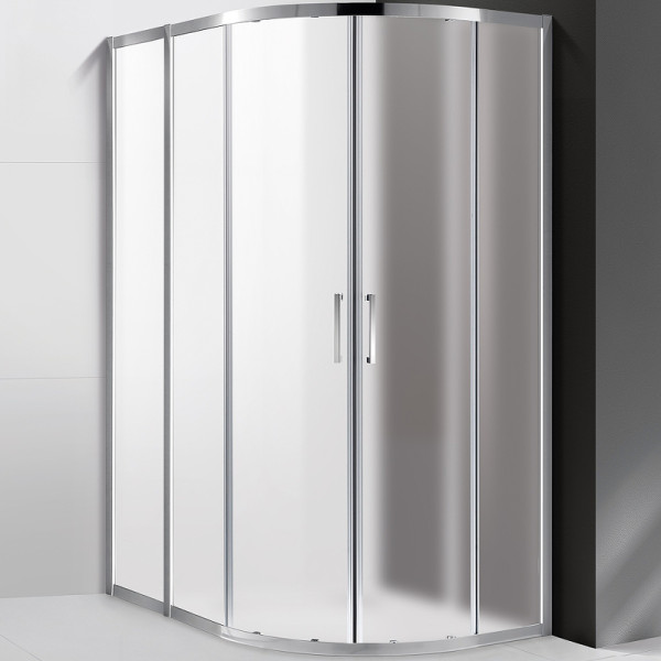 Душевой уголок Cezares Molveno 120x100x195 стекло матовое, профиль хром (MOLVENO-RH-2-120/100-P-Cr)