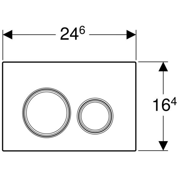 Клавиша смывная Geberit Sigma 21 (115.884.SI.1)