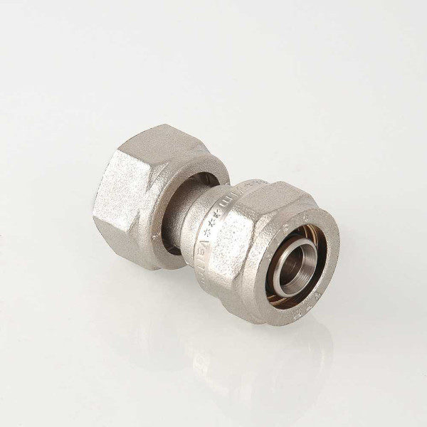 Соединение прямое 16*1/2"В с накидной гайкой Valtec (обжим) (VTm.322.N.001604) Соединение прямое 16*1/2"В с накидной гайкой Valtec (обжим) (VTm.322.N.001604)